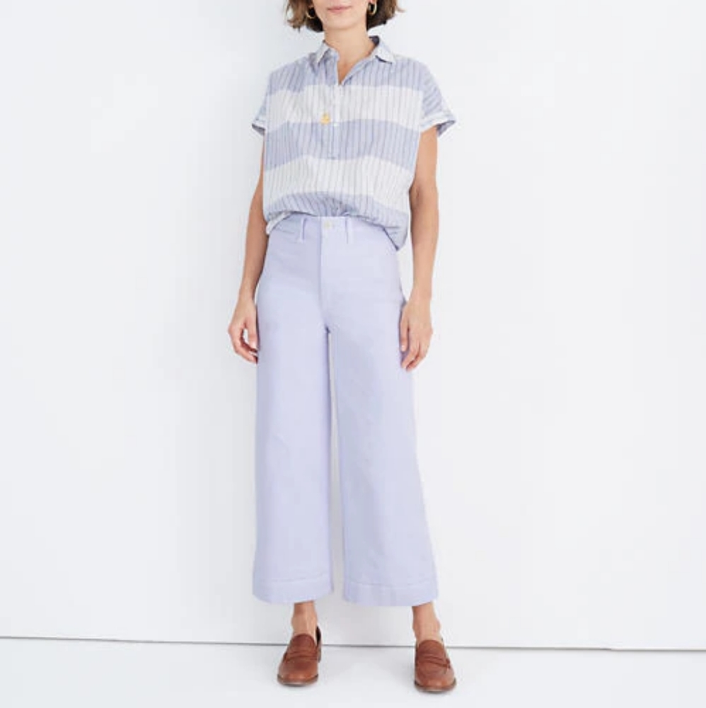 Madewell Emmett Wide Leg Crop Violet